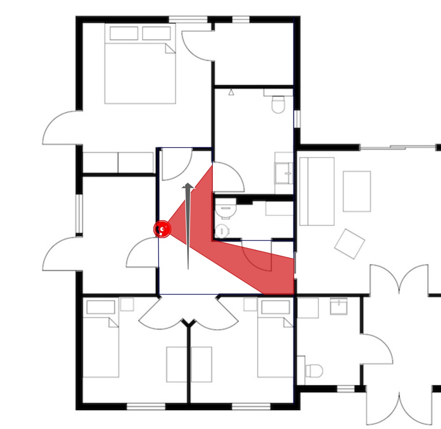 facing hallway