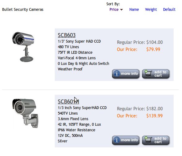 Bullet Camera Ordering System Bullet Camera Ordering System