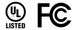 UL Listed, FCC certified