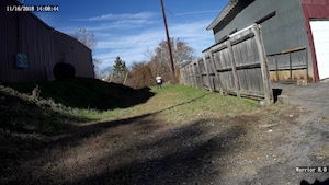 view of a person at 100 feet from a 4mm 91 degree FOV lens 4K security camera