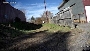 view of a person at 125 feet from a 4mm 91 degree FOV lens 4K security camera