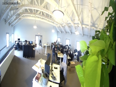 panoramic view of the radius 360 degree panoramic camera mounted on a wall mount