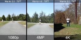 1080 vs 4mp vs 4k 75 foot distance