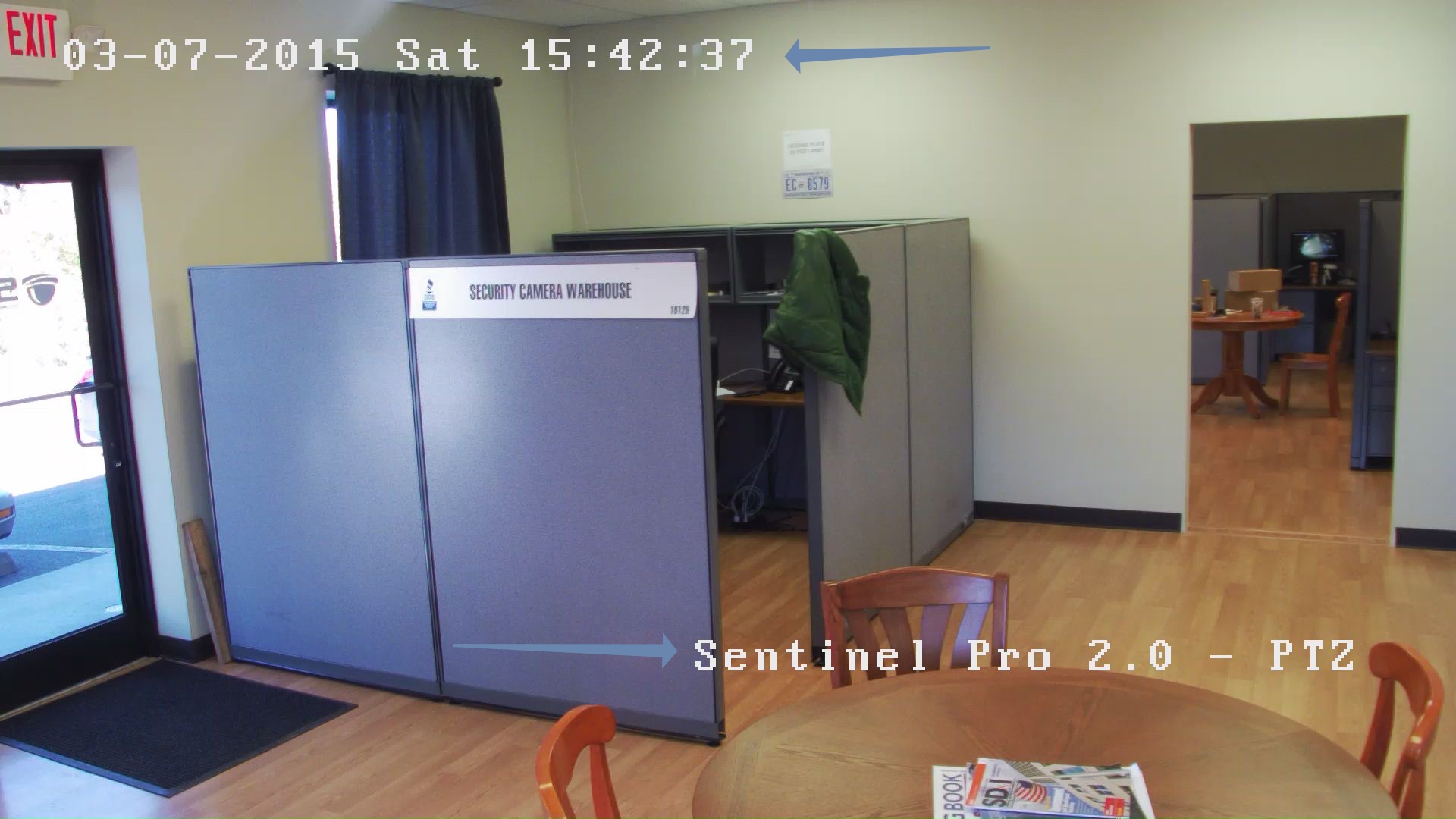 real security camera footage has text overlays