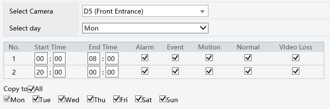upload time settings