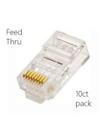 RJ45 CAT5/5E/6 Feed-Thru Connector Plugs (10pk) SCW-C113