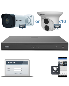 The 4MP Admiral Series (4MP is 2 x 1080P) - 10 Channel HD Customizable Security Camera System