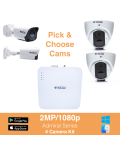 The 1080P Admiral Series - 4 Channel HD Customizable Security Camera System