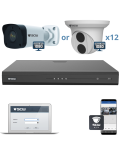 The 1080P Admiral Series - 12 Channel HD Customizable Security Camera System