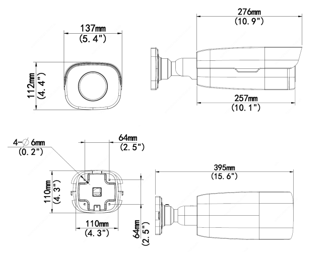 The Sharpshooter 4.0 - 26BV4M-XLP- 4MP Ultra Long Range, Low Light Bullet Camera with Motorized Zoom and Focus