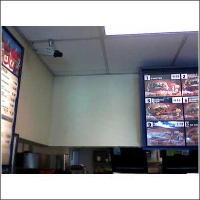 Public Security Cameras ~ Burger King At Tinceltown Using Cmount Cameras Indoors
